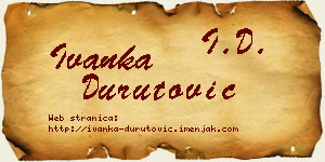 Ivanka Durutović vizit kartica